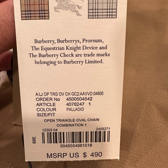 Burberry Glass Pearl Asymmetrical Drop Earring - Picture 6 of 6